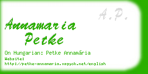 annamaria petke business card