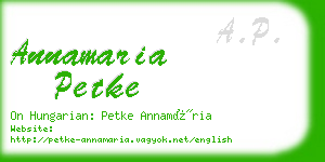 annamaria petke business card